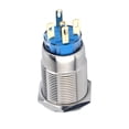 thumbnail image 1 of Interruptor de botón de 19 mm 12v con blanco + , autoblocante Sharpla Interruptor de botón pulsador de 19 mm, 1 of 8