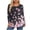04-Pink, variant on Women's Casual Loose-Fit Long-Sleeve Plus-Size Top – Scoop Neck​ with Elastic Shirring​ & All-Over Print Blouse