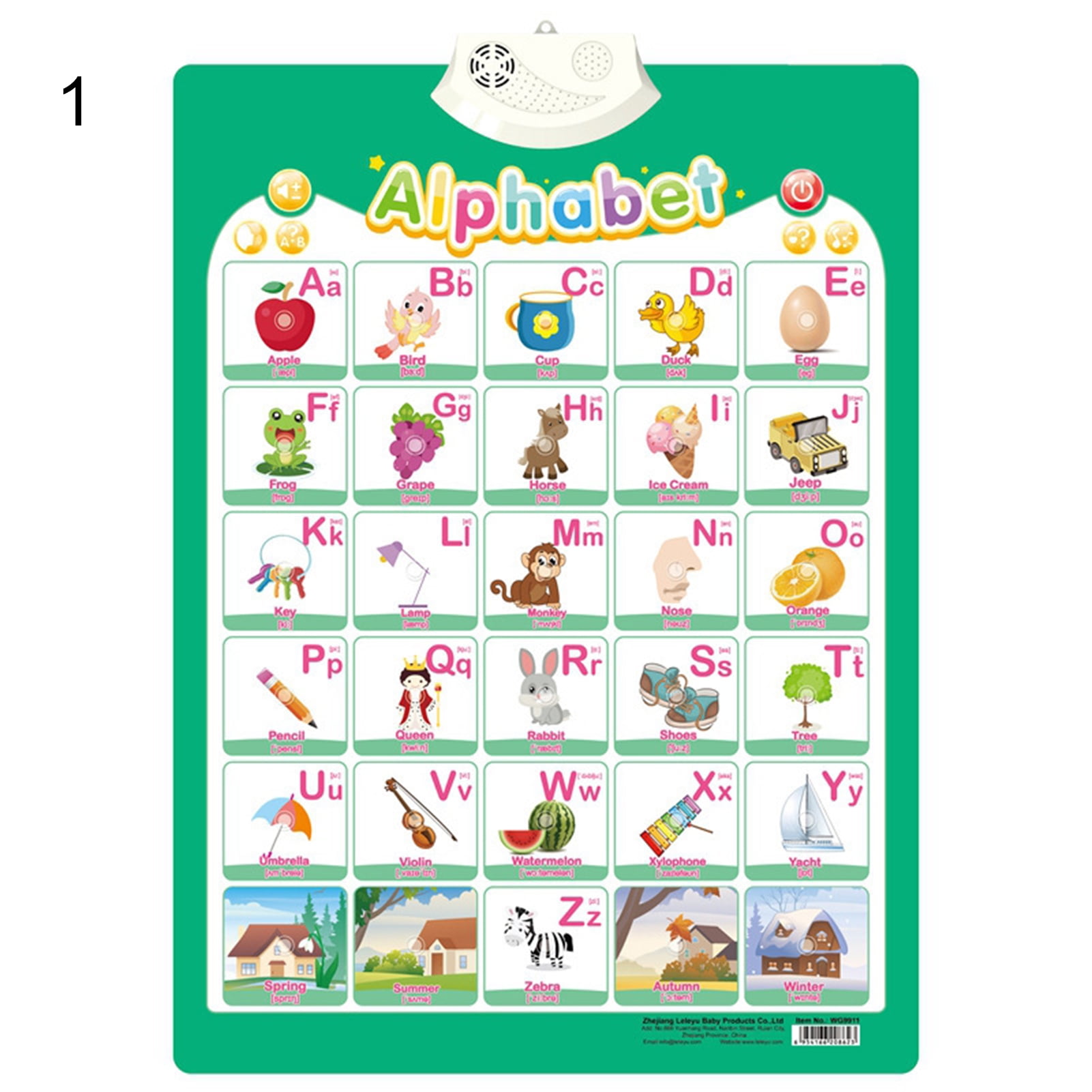 Electronic Alphabet Chart Interactive Creative Reading Alphabet Poster