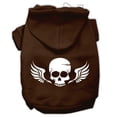 thumbnail image 1 of Skull Wings Screen Print Pet Hoodies Brown Size Xl (16), 1 of 1