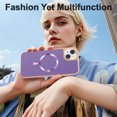 thumbnail image 5 of for iPhone 15 Plus Case Magnetic Ultra Slim Plating Design, TPU + PC Hybrid Shockproof Anti-Scratch Back Cover, Lightweight Drop Protective Phone Case Cover for iPhone 15 Plus, Darkpurple, 5 of 7