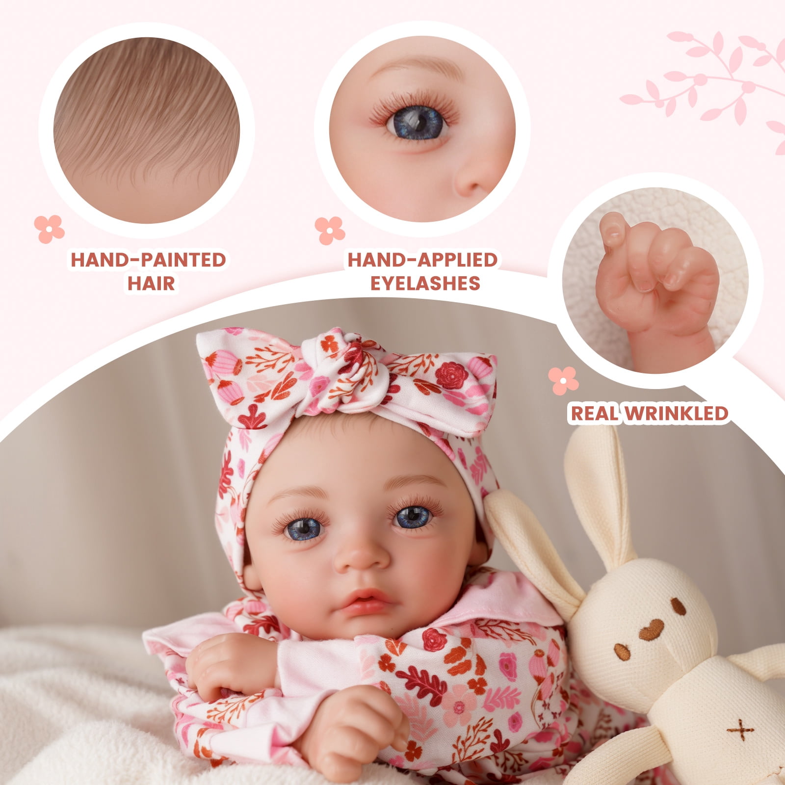 RSG Lifelike Reborn Baby Dolls 17 inch Baby Dolls Full Body Cloth Real Life Baby Dolls with Gift Box for Kids Age 3+