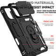 thumbnail image 4 of Allytechgroup Ring Holder Case for iPhone 17 Pro Max with 1 Pack Screen Protector, Military Grade Drop Protection Slide Camera Cover Anti-Scratch Stand Case Support Magnetic Car Mount, Black, 4 of 8