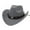 Grey, variant on Cowboy Hat for Women Men Western Style Wide Brim Fedora Jazz Style Bowler Hat with Detachable Belt Buckle