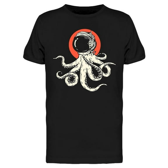 Octopus With Astronaut Helmet T-Shirt Men -Image by Shutterstock, Male x-Large