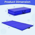 thumbnail image 3 of Costway 4'x8'x2" Gymnastics Mat Thick Folding Panel Aerobics Exercise Gym Fitness Navy, 3 of 10