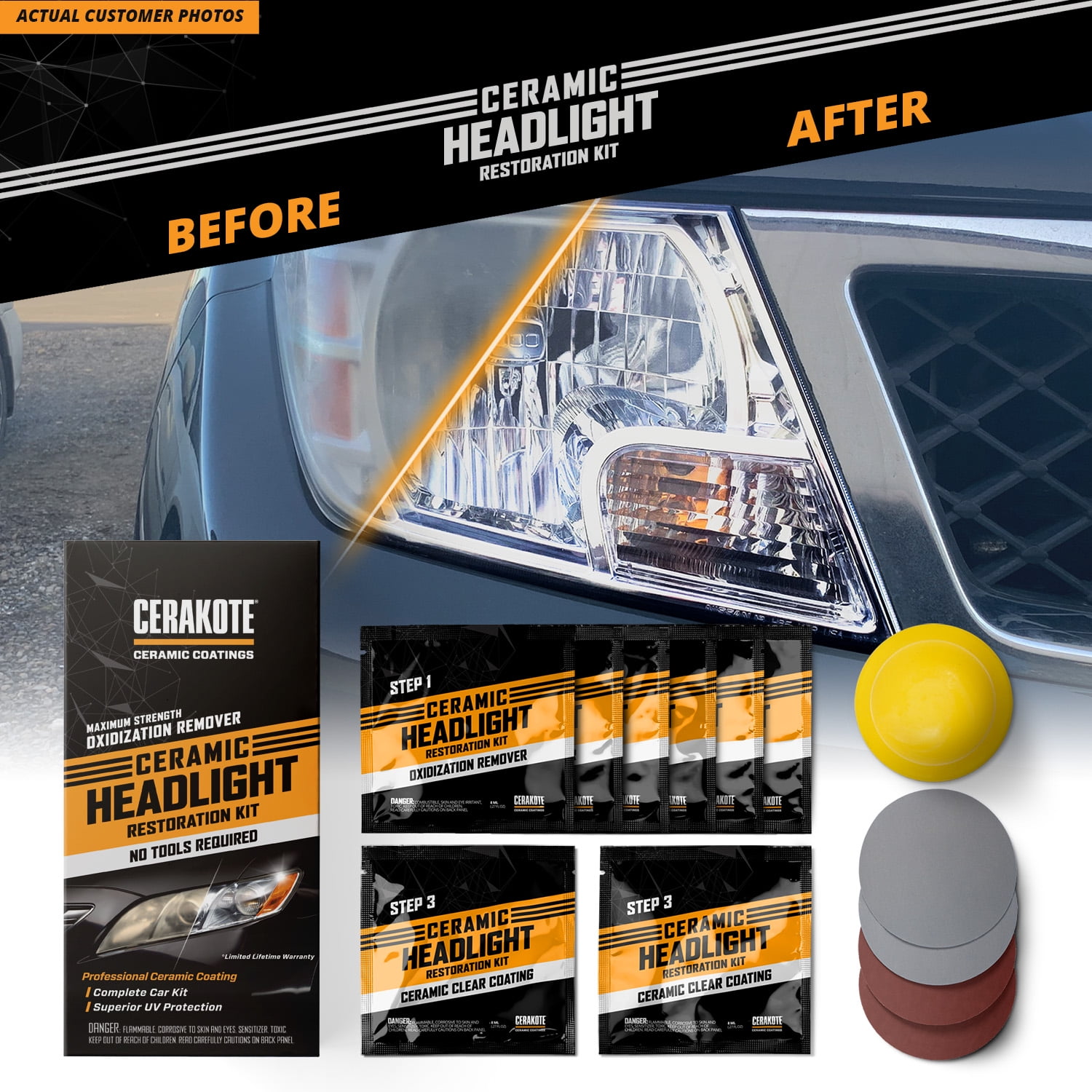CERAKOTE® Ceramic Headlight Restoration Kit (PRO Pack Step 3 ONLY) :  Automotive 
