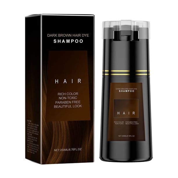 Clearance Hair Color Champú Dyestuff Champú suave y rápido para tintes no irritantes (negro/marrón/morado/rojo) Tinte de pelo