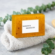 Skin Brightening Soap,Shower Soap,Lemon Turmeric Kojic Soap,Natural Handmade Soap,Turmeric Soap Bar for Face and Body, Smooth Skin Tumeric Soaps(1pc)