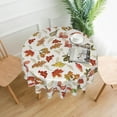 thumbnail image 6 of Fall Leaf Round Tablecloth 60 Inch Thanksgiving Autumn Leaves Decorative Harvest Table Cloth Polyester Fabric Maple Leaf Season Table Cover for Home Kitchen Outdoor Indoor Party, 6 of 6