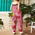 thumbnail image 4 of Fgvctg Valentine's Day Jumpsuits for Women Overalls Wide Leg Pant Spaghetti Straps Festival Love Heart Print Jumpsuits Sleeveless Bib Overalls Sprimg Rompers Clothing With Pockets Orange L, 4 of 5