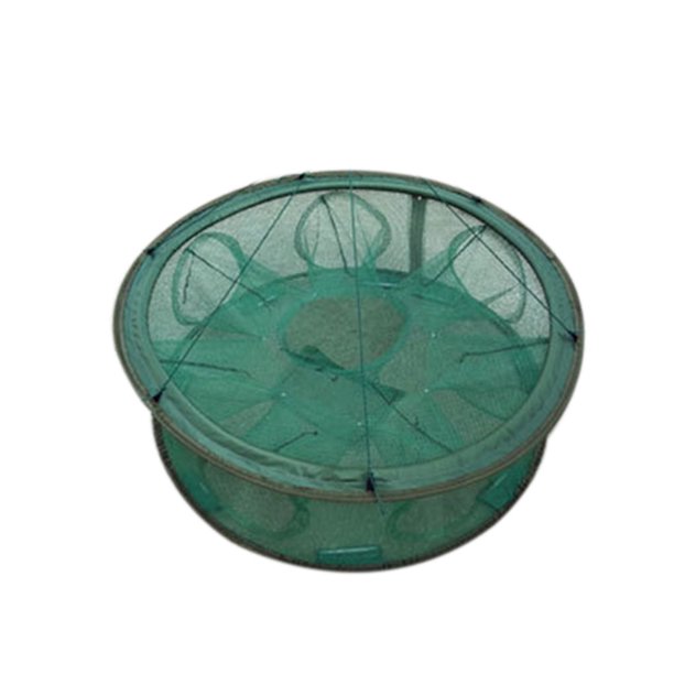 Soidarity Red de trampa de pesca redonda, jaula de cangrejo de malla, cangrejo de río, langosta, apertura automática, plegable Pescar No.06 Soidarity HW5407-06