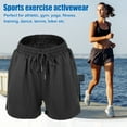 thumbnail image 2 of Unique Bargains 1Pcs Women's Flowy Running Shorts Casual High Waisted Workout Shorts S Black, 2 of 7