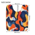 thumbnail image 3 of RMDQTR 20" × 24" U Shape Bathroom Rugs Plush Toilet Base Mat Soft Rugs Non Slip Absorbent Orange Blue Lines, 3 of 9