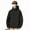 Black, variant on Windbreaker Jackets for Men Solid Color Detachable Hood Hiking Sport Coats Drawstring Zipper Long Sleeve Lightweight Jacket with Pockets XS-3XL