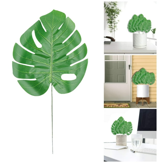 20 hojas de monstera decorativas para el hogar, jardín, exterior e interior. Hojas falsas para decoración del hogar y accesorios fotográficos.