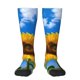 thumbnail image 1 of Fotbe Blue Sky Sunflower Calcetas Divertidas Estampadas para Hombre y Mujer, Calcetas de Algodón hasta la Rodilla para Caminar, Correr, Enfermería y Embarazo, 1 of 6