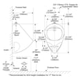 thumbnail image 2 of Toto Commercial 3/4" Top Spud Wall Mounted Urinal Fixture Only, Available in Various Colors, 2 of 2