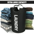 thumbnail image 6 of DOKEHOM 125L X-Large Laundry Basket, Collapsible Fabric Laundry Bag, Foldable Laundry Hamper, Folding Washing Bin (Black), 6 of 7
