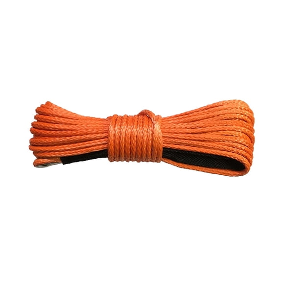 Synthetic Winch Line Cable Rope 6mm X 15m Synthetic Pulling Winch Line UHMWPE 12 Strand Recovery Cable ,Great Compatibility