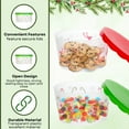 thumbnail image 3 of Christmas Plastic Cookie Containers with Lids 8x4.5 Inch for Snack Candies Party Treats Storage Holiday Jars Home Kitchen Buckets Cabinet Organizer Gift Supplies - Set of 4 (Assortment May Vary), 3 of 7