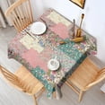 thumbnail image 2 of Pioneer Flower Floral Print Pattern Square Tablecloth,Waterproof Square Table Cover,Wipeable Spillproof Washable Table Cover for Home Kitchen Party Decor 60"x60"(152x152cm), 2 of 6