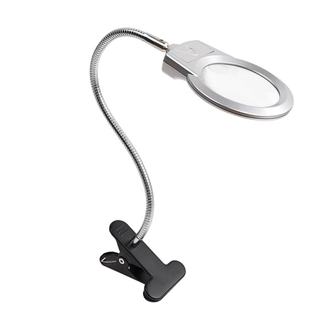 Manguera LED con clip Ticfox lámpara de mesa con lupa para pintura de diamante mantenimiento de lectura