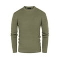 thumbnail image 6 of Coshow Mens Crewneck Pullover Sweater Waffle Textured Long Sleeve Knitted Sweaters, 6 of 8