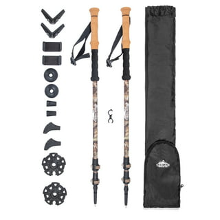  Aihoye Trekking Poles Shock Absorbing Adjustable Hiking or  Walking Sticks for Hiking Collapsible Strong, 2-pc Pack Lightweight Walking  Pole, All Terrain Accessories and Carry Bag (Black) : Sports & Outdoors