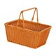 thumbnail image 1 of Cesta de Picnic, cesta tejida de mimbre de imitación, organizador rústico resistente, cesta de frutas, cesta de almacenamiento para servir para bodas 33cmx23cmx18cm, 1 of 8