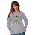 thumbnail image 4 of Betty Boop St Patricks Day Clovers Women Crewneck Sweatshirt Brisco Brands S, 4 of 6
