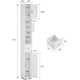 thumbnail image 2 of Narrow Bathroom Storage Cabinet with 5 Adjustable Shelves & Drawer, Freestanding Cupboard for Small Spaces, White, 2 of 6