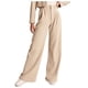 thumbnail image 1 of Pantalones de vestir de mujer de cintura alta y pierna ancha - Abotonados con bolsillos, corte informal entallado para el trabajo o la playa, 1 of 7
