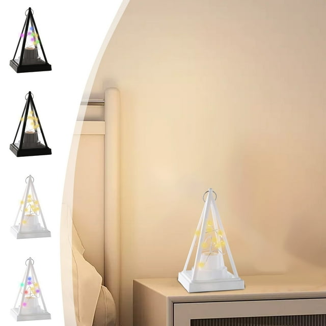 Uscallm 4Pcs LED Night Light String Lights for Party Decorations, Festive Hanging and Placing Vibes Light, Plastic Indoor Outdoor Decorative Lighting