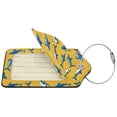 thumbnail image 4 of Rocae Shark Print for Leather Luggage Baggage Tags ID Label Privacy Cover ID Label with Stainless Steel Loop and Address Card, 4 of 5