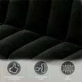 thumbnail image 4 of Aukfa Upholstered Futon Convertible Sofa Bed 8 Legs Futon Couch, Corduroy, Black, 4 of 10