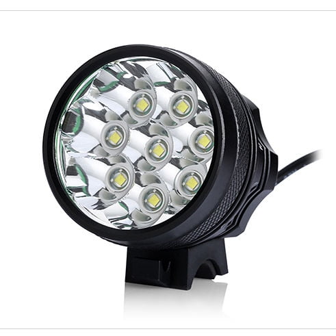 súper brillante 10500 lúmenes 7 LED faro de bicicleta, faro delantero de bicicleta recargable, linterna de faro, para todas las bicicletas, ciclismo, camping al aire libre