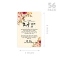 thumbnail image 5 of Koyal Wholesale Vintage Floral Wedding Thank You Place Setting Cards for Table Reception, Dinner Plates, Family, 56-Pack, 5 of 5