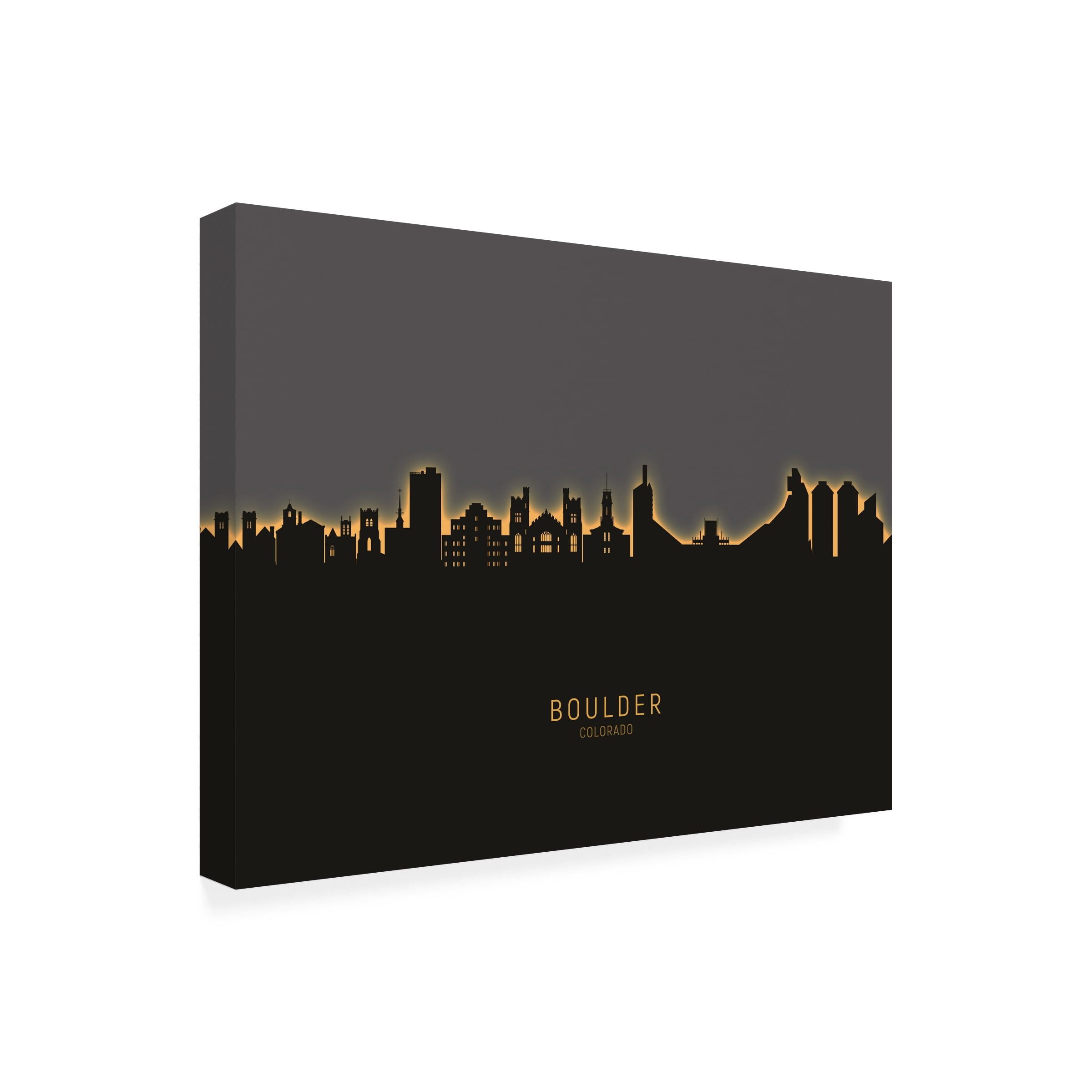 Michael Tompsett 'Boulder Colorado Skyline Glow II' Canvas Art