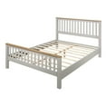 thumbnail image 7 of Set of 3 Bedroom Furniture Set, Queen Size Platform Bed Frame with 1 Nightstand and 1 Dresser, Solid Wood Storage Bed Frame with Slats Support for Kids Adults, Mattress not Included, Gray, 7 of 7