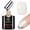 Milky White Builder Top, variant on modelones Jelly Burgundy Builder Nail Gel Top Coat Gel Polish in One 15ML | No Wipe Top Coat Sheer Wine Red Self Leveling Apex Buidling Ultra Glossy Long Lasting U V Cure Fall Manicure Gift for Women