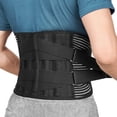 thumbnail image 1 of Tirantes para la espalda para aliviar el dolor de espalda baja con 6 soportes, cinturón de soporte lumbar antideslizante con malla de 16 orificios para la ciática (Tamaño de la cintura: 45.3, 1 of 5