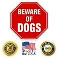 thumbnail image 7 of Beware of Dog Sign, Octagon Shape Red Background,, 7 of 7