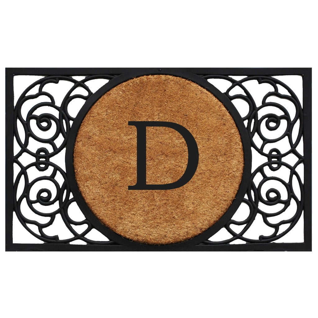 Calloway Mills Armada Circle Monogram Outdoor Doormat 22" x 36" (Letter J)