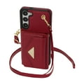 thumbnail image 3 of Nalacover Case for Samsung Galaxy S23, Crossbody Wallet Case with Card Slots Holder, PU Leather Lanyard Shoulder Strap Purse Cover with Kickstand Shockproof Case for Samsung Galaxy S23, Red, 3 of 10