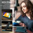 thumbnail image 3 of bleu Vert , Caseme Coque Pour Samsung Galaxy S22 5g Housse En Cuir Premium Pu Pochette Portefeuille Magntique Etui De Protection Pour Samsung Gala, 3 of 5