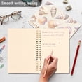 thumbnail image 4 of FORMRS 1-Subject Spiral Notebook 8" x 5" College Ruled 60 Refillable Sheet A5 Hard Cover, 2 Pack, Orange Watercolor Seashells, 4 of 7