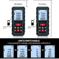 thumbnail image 3 of Laser Measure Device, 229ft Digital Laser Tape Measure with Upgrade Electronic Angle Sensor, ±2mm Accuracy, Area Measurement,Volume and Pythagoras, 2" LCD Backlit,Mute, Battery Included, 3 of 5