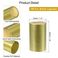 thumbnail image 3 of Uxcell 100Pcs Heat Shrink Capsules with 12Pcs T-Shaped Stopper Gold 32 x 45 mm/1.3 x 1.8 inch, 3 of 7