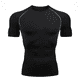 thumbnail image 1 of 2024pro Nueva camiseta de manga corta de entrenamiento de fútbol azul de compresión muscular ajustada para hombre para correr, 1 of 5